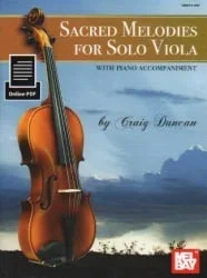 Sacred Melodies for Solo Viola (Book/Online PDF) – Viola and Piano