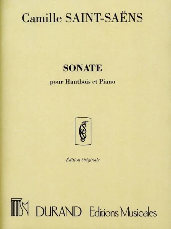 Saint-Saens – Sonata Op 166 Oboe/Piano (Softcover Book)