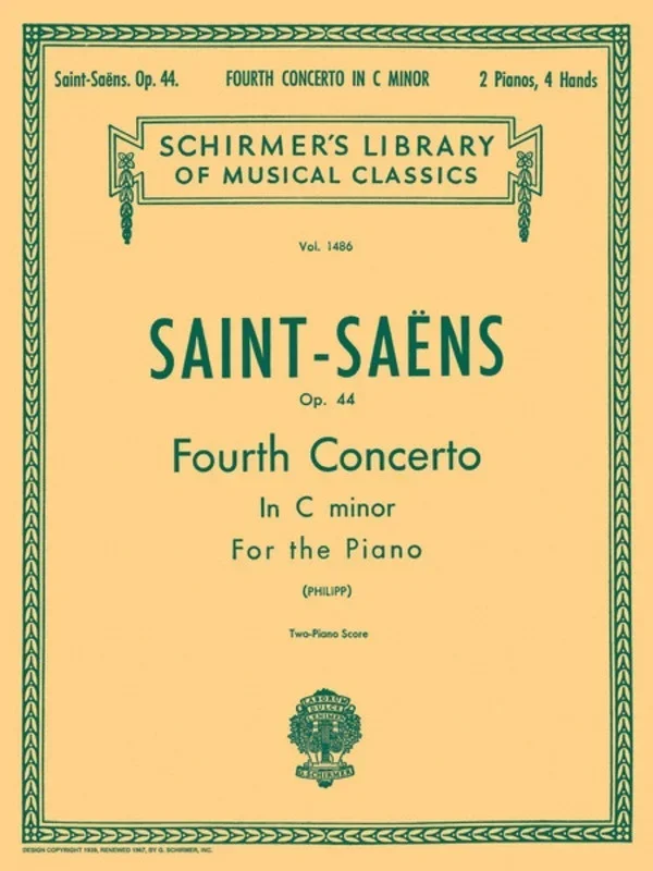Saint Saens Conc.N.4 Op44 Lib.1486 2 Piano