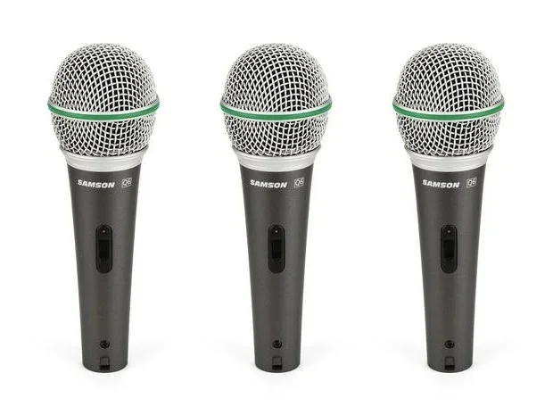 Samson Audio : Q6 Dynamic Mic 3 Pack