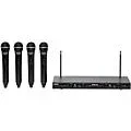 Samson Stage 412 Quad Vocal VHF Frequency Agile Wireless System (VHF12-Q6 x 4/SR412) With 4 Q6 Dynamic Mics VHF 173MHz-198MHz Standard
