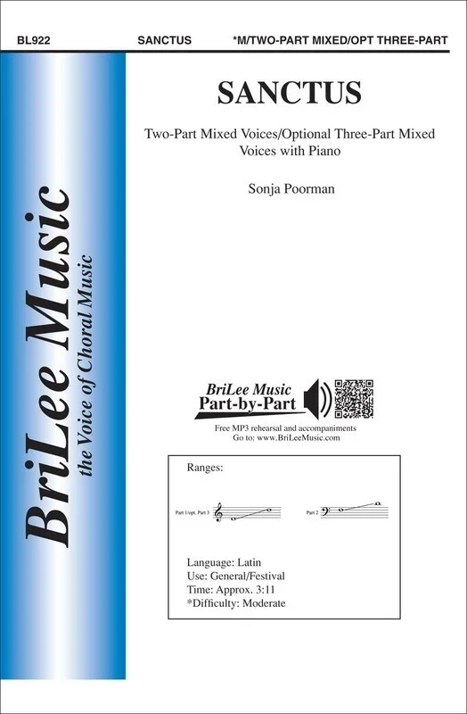 Sanctus 2 Part Opt 3 Part (Octavo) Book
