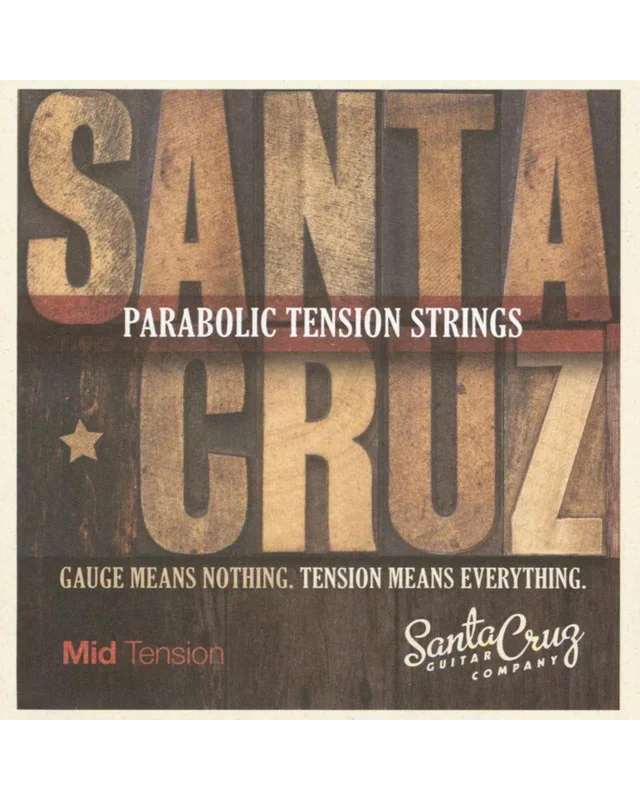 Santa Cruz Parabolic Tension Acoustic Guitar Strings, Mid Tension