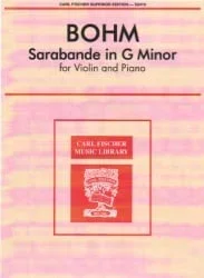 Sarabande in G Minor – Violin and Piano