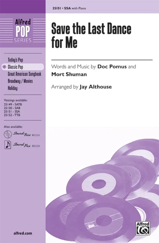 Save The Last Dance For Me SSA/Piano Arr Althouse
