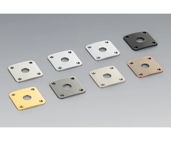 Schaller Guitar Jack-Socket Plate Ruthenium-15190600