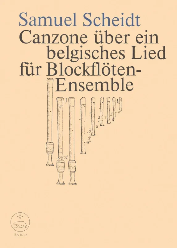 Scheidt : Canzona on a Belgian Song for Recorder Ensemble – Score & Parts