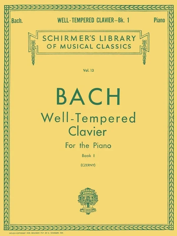 Schirmer – Bach – Preludes And Fugues Book 1 Ed Czerny