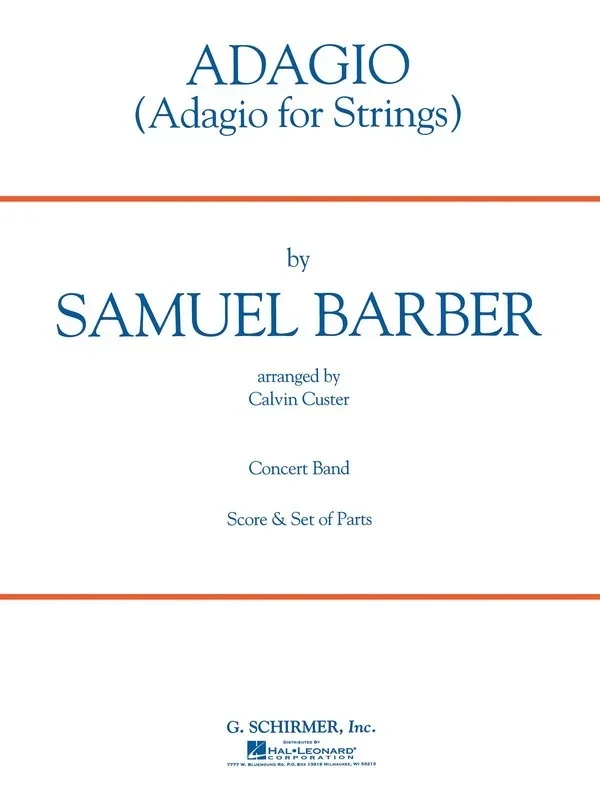 Schirmer – Barber – Adagio Concert Band Score/Parts