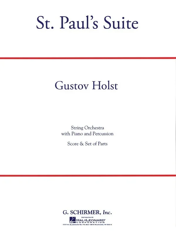 Schirmer – Holst – St Pauls Suite String Orchestra Full Score