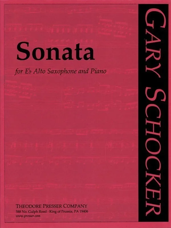 Schocker – Sonata For Alto Sax/Piano (Softcover Book)