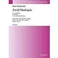 Schott 12 Madrigals, Volume 2 SSATB Composed by Paul Hindemith Standard