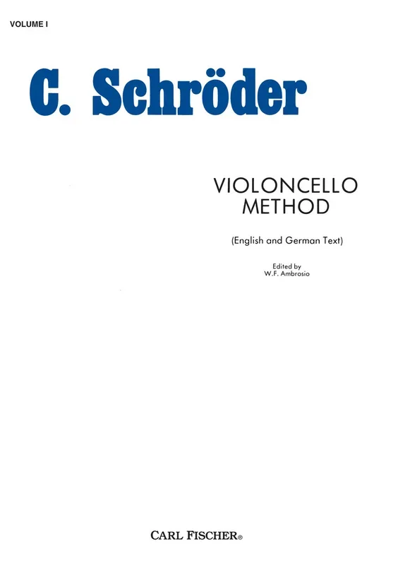 Schroeder: Cello Method – Volume 1