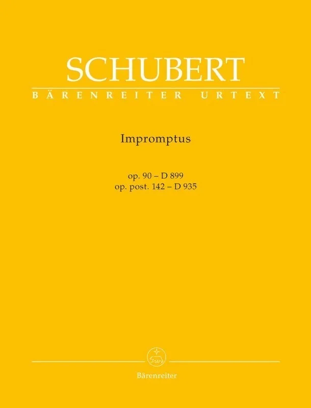 Schubert – Impromptus Op 90 D899 Op 142 Post D935 (Softcover Book) Urtext Edition Book