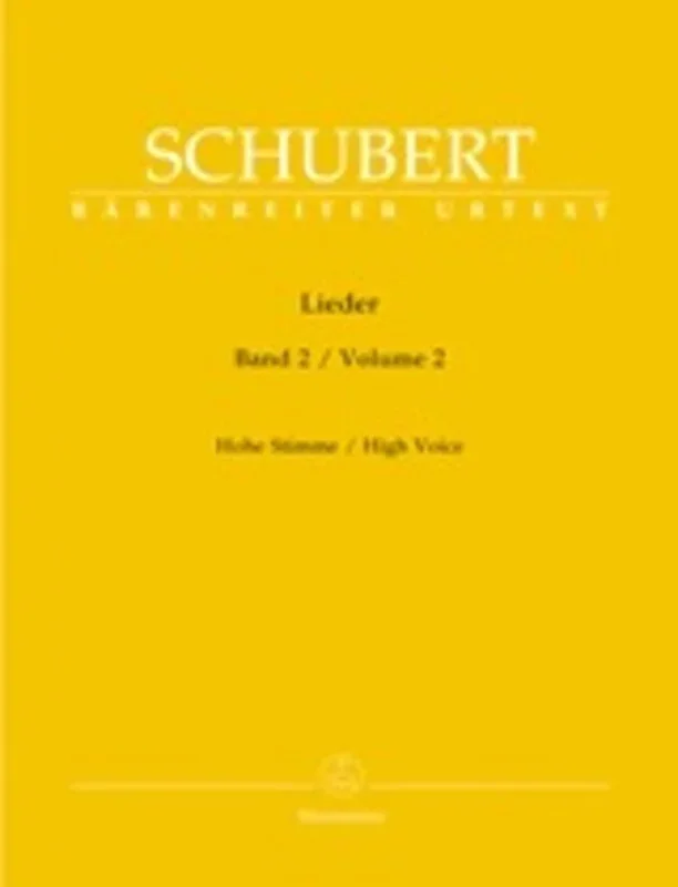 Schubert – Lieder Vol 2 High Voice (Softcover Book) Book