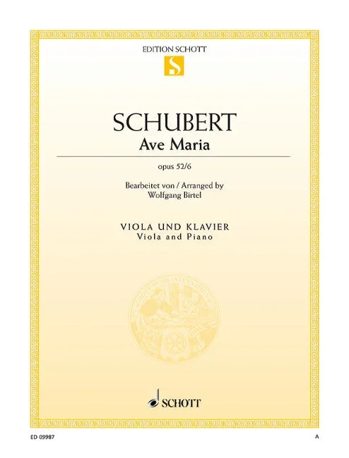Schubert: Ave Maria, Op. 52, No. 6 (arr. for viola & piano)