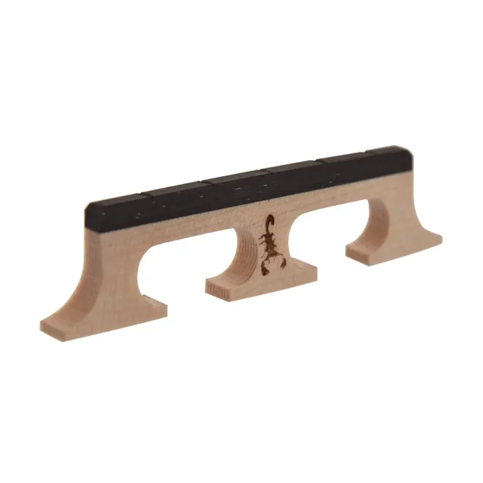 Scorpion Old-Time Banjo Bridge, .656″ (21/32″) Tall, Standard Spacing