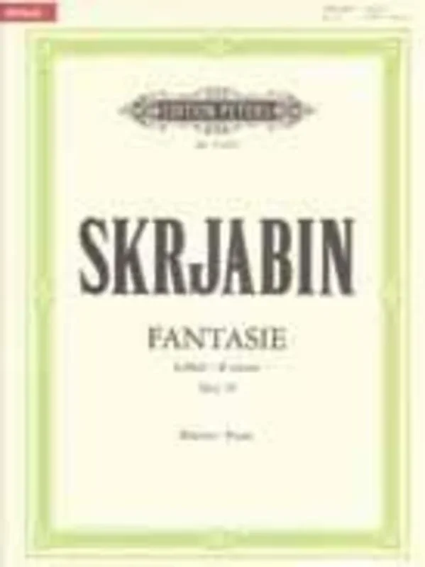 Scriabin – Fantasy B Minor Op 28 Urtext (Softcover Book)