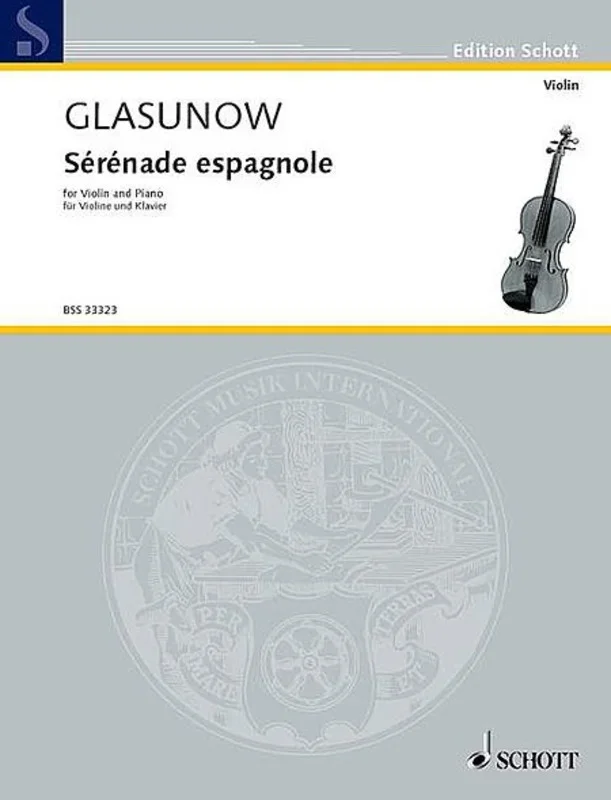 Serenade Espagnole Arr Kreisler Violin/Piano Book