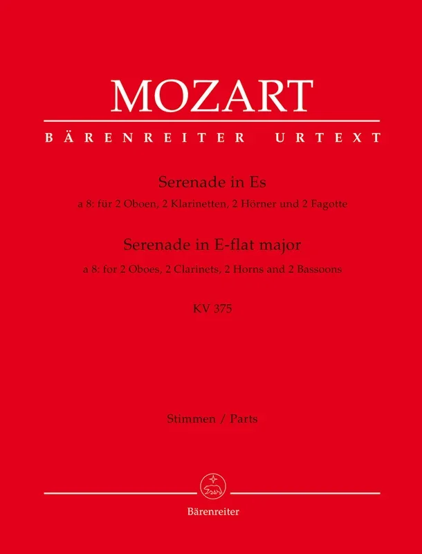 Serenade For 2 Oboes, 2 Clarinets, 2 Horns And 2 Bassoons In E-Flat Major K. 375