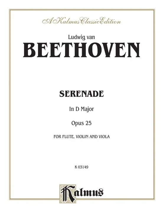 Serenade Op 25 Fl/Violin/Viola