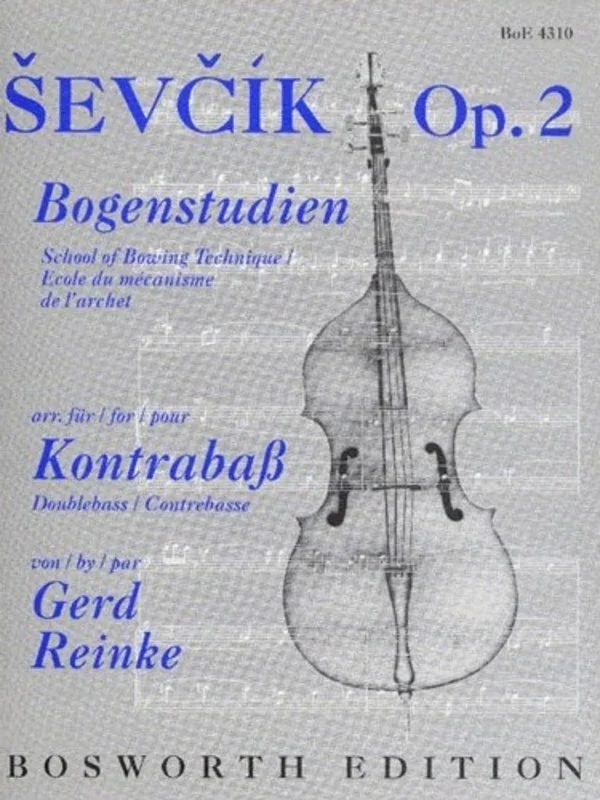 Sevcik School Bowing Tech.Op.2 Double Bass Book