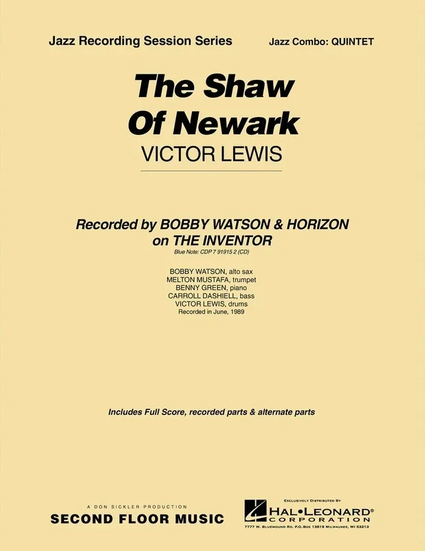 Shaw Of Newark Jazz Combo Score/Parts