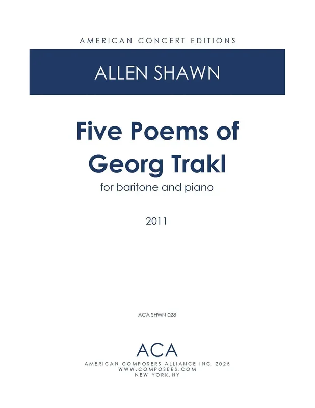 Shawn: Five Poems of Georg Trakl