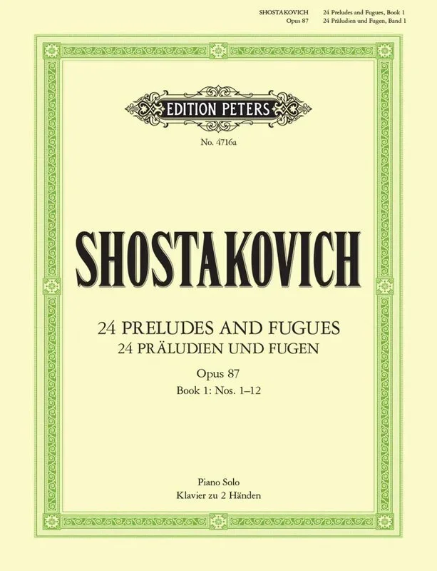 Shostakovich – Preludes And Fugues Op 87 Vol 1 (1-12) (Softcover Book)