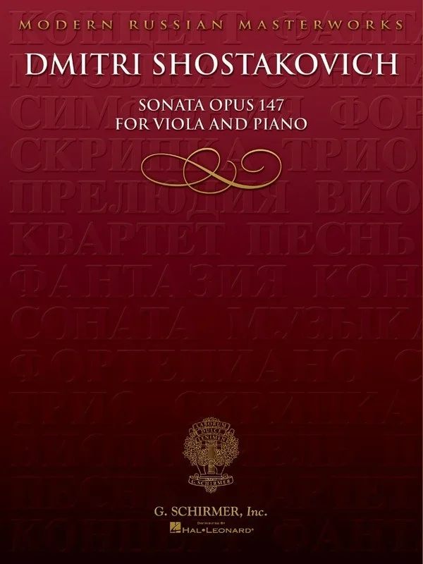 Shostakovich – Sonata Op 147 For Viola/Piano (Softcover Book)