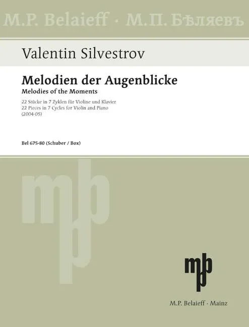 Silvestrov: Melodies of the Moments – Cycle V