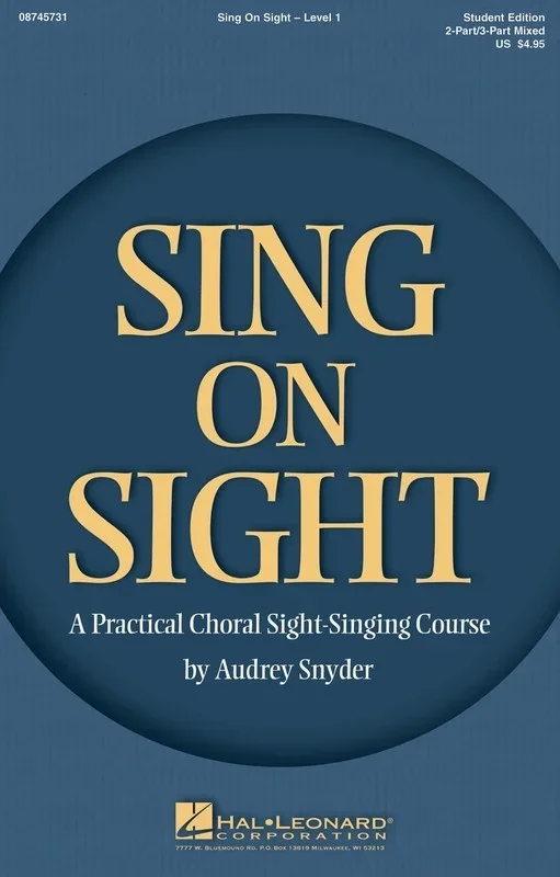 Sing On Sight V1 2/3Pt Mxd Singer Ed (Softcover Book)