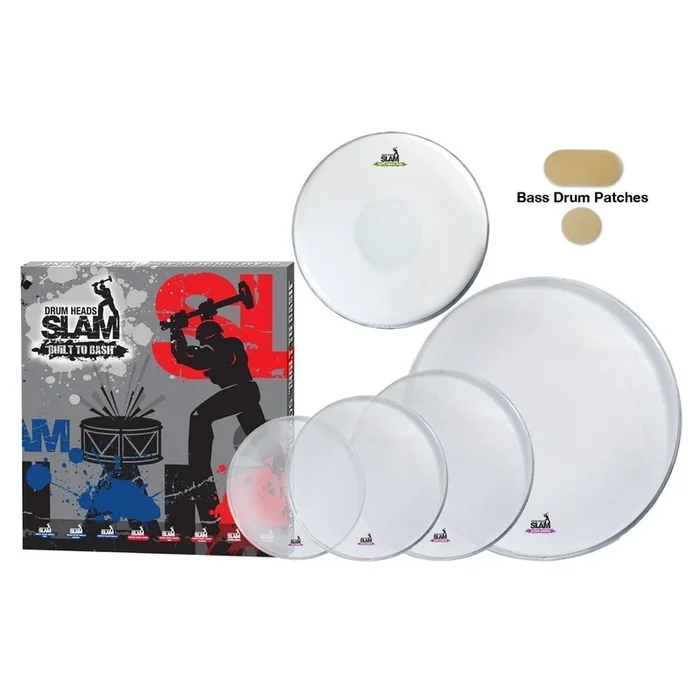 Slam Ringer Clear Drum Head Pack 10″T/12″T/14″T/14″S/20″BD