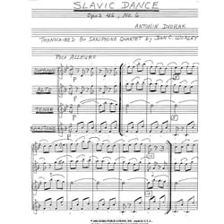 Slavic Dance, Opus 46, No. 6 – Saxophone Quartet (SATB)
