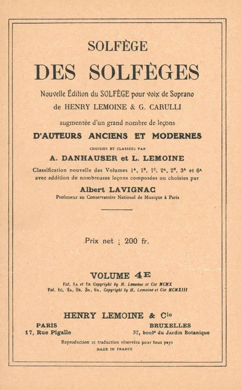 Solfège des Solfèges – Volume 4E