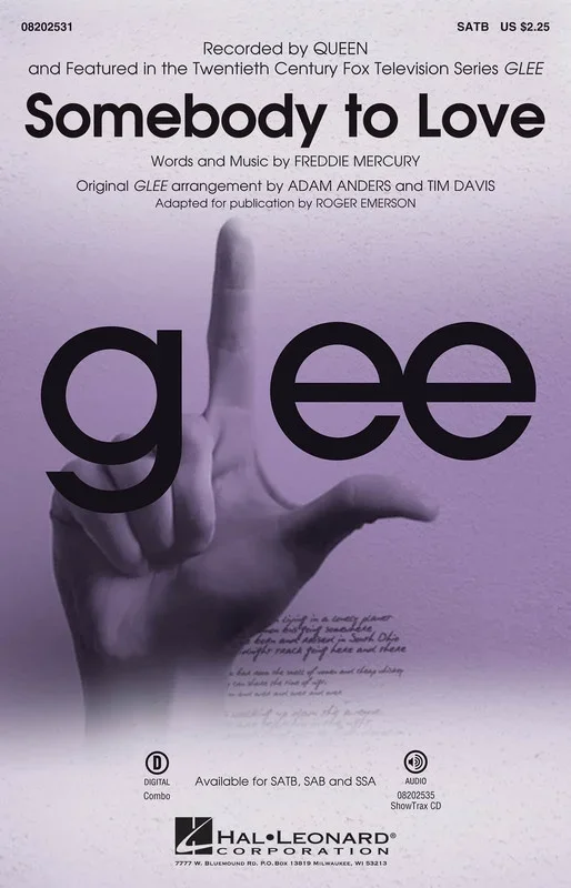 Somebody To Love From Glee ShowTrax CD (CD Only)
