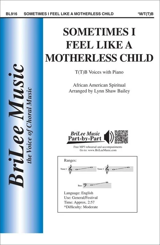 Sometimes I Feel Like A Motherless Child T(T)B (Octavo) Book