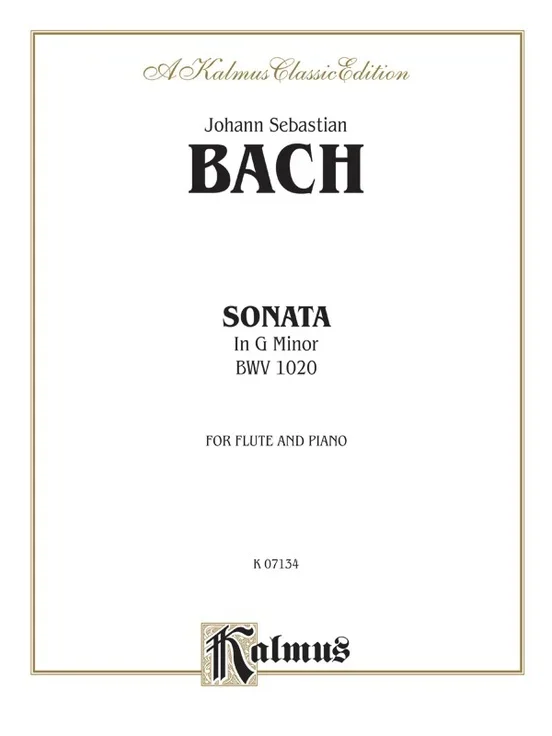 Sonata G Min Fl/Pnp