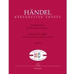 Sonata in C Major, HWV 365 – Flute (or Recorder) and Basso Continuo