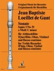 Sonata in C Minor, Op. 3 No. 5 – Alto Recorder and Basso Continuo