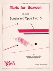 Sonata in D Minor, Op. 2, No. 5 – Bassoon (or Cello) and Piano