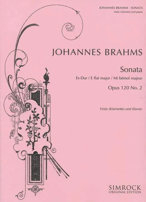Sonata In E Flat Major Op 120 No 2 Viola (Cl)/Pn Book
