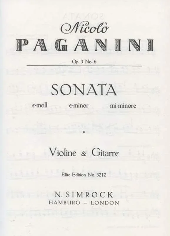 Sonata In E Min Op.3#6