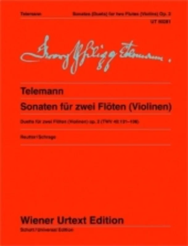 Sonatas 6 Op 2 2Flutes Or 2 Violins Urtext