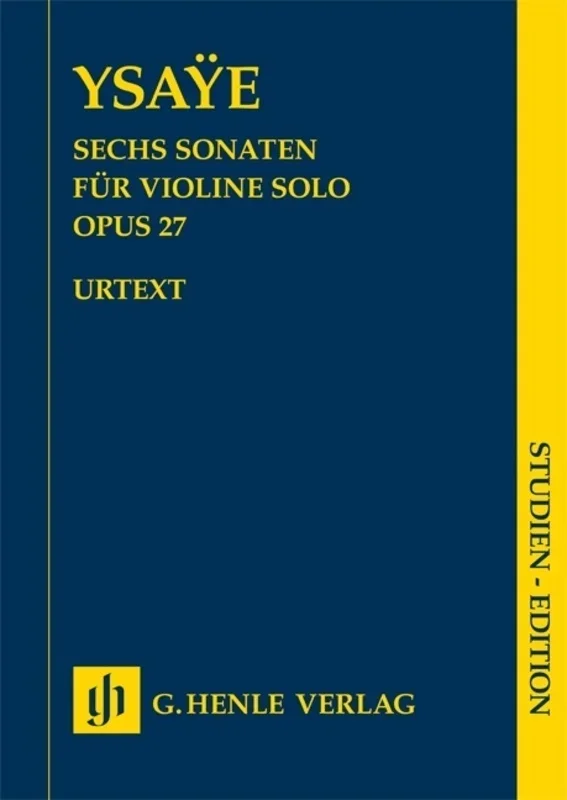 Sonatas 6 Op 27 Violin Study Score Book