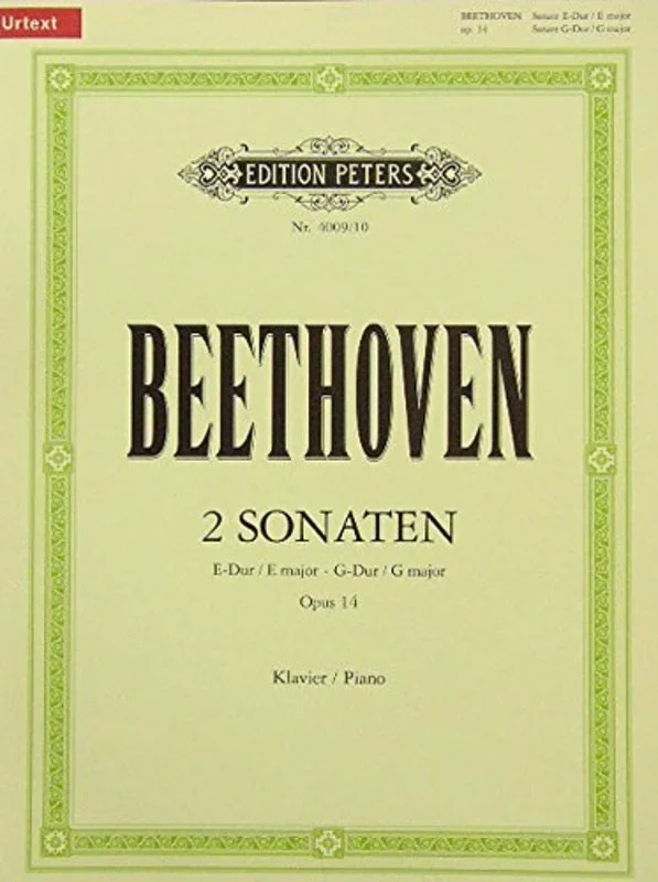 Sonatas Op 14 No 1 E And No 2 G Urtext (Softcover Book)