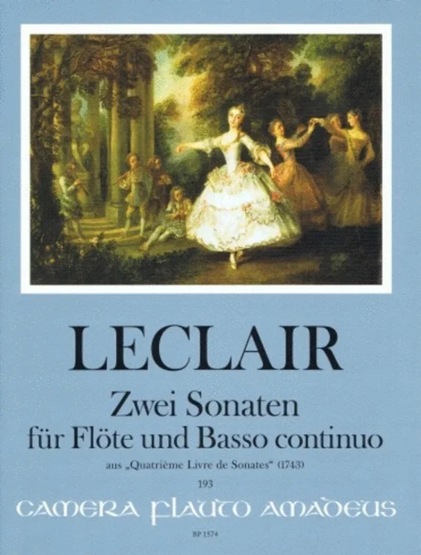 Sonatas Op 4/2 Op 4/7 Flute/Basso Continuo Book
