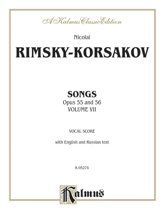 Songs Op 55-56 W/Piano Accomp Book 7