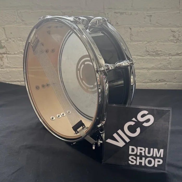 Sound Percussion 5.5×13 Snare Drum, Gloss Black Wrap Over Wood, USED