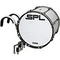 Sound Percussion Labs Birch Marching Bass Drum with Carrier – White 20 x 14 in.